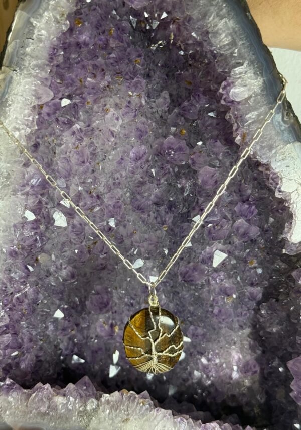 colgante ojo tigre Collar Ojo de Tigre