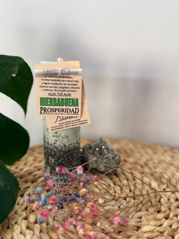 vela hierbabuena prosperidad Vela de Hierbabuena - Prosperidad